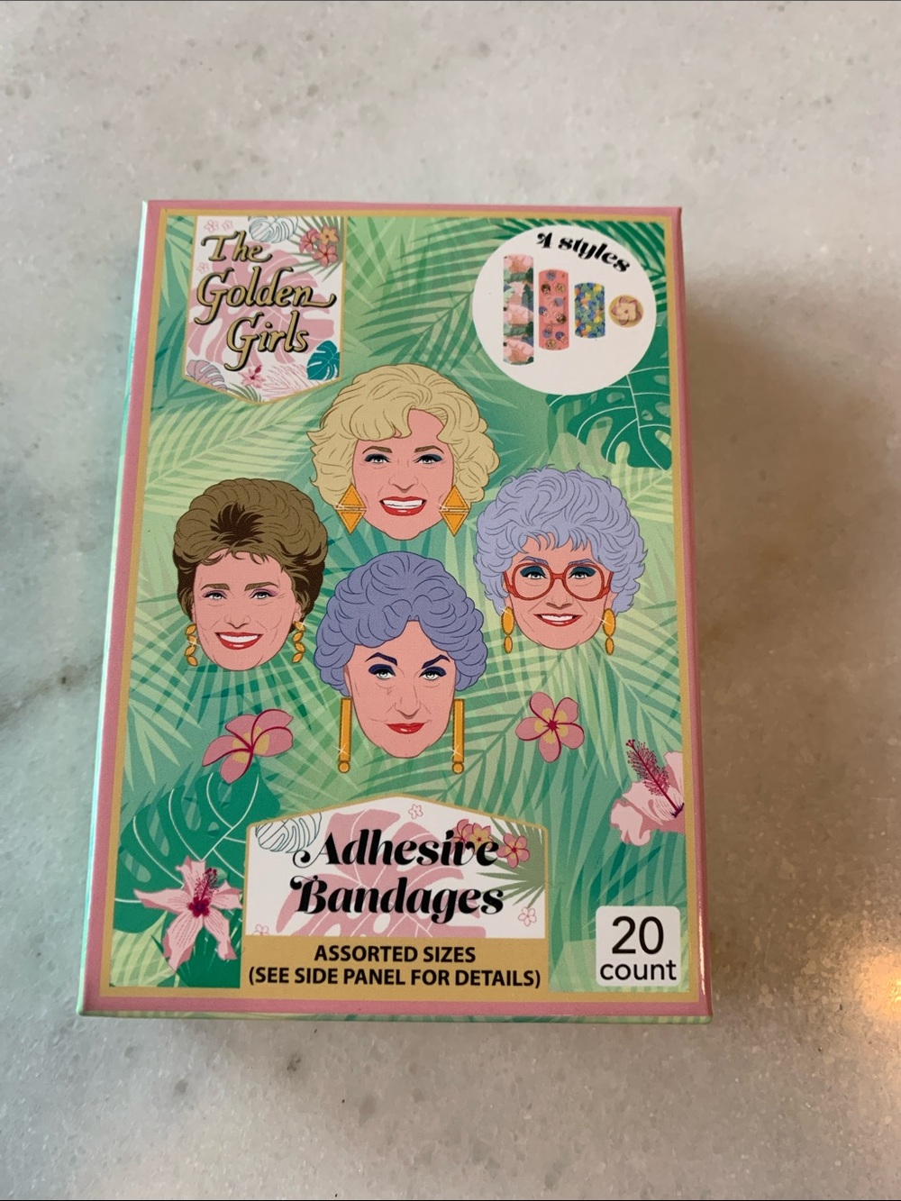 Adhesive Bandages - Floral Pack (Green/Pink)